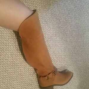 STEVEN by STEVE MADDEN New real leather OVER THE KNEE THI HI stud detailed boots